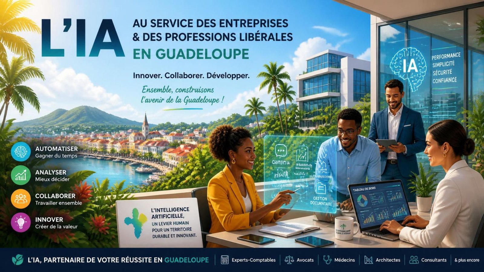 IA pour professions libérales et cabinets PME Guadeloupe