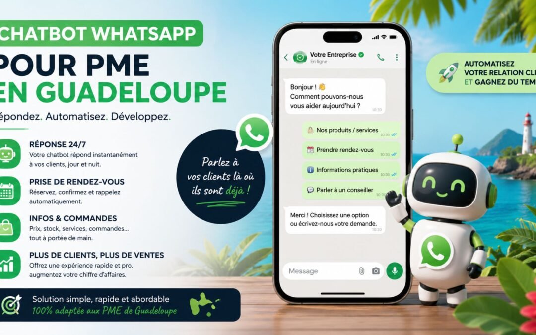 Chatbot WhatsApp IA pour PME guadeloupéenne : guide + prix