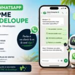 Chatbot WhatsApp alimenté par l'intelligence artificielle permettant aux PME en Guadeloupe de répondre automatiquement aux clients, gérer les rendez-vous et développer leurs ventes.