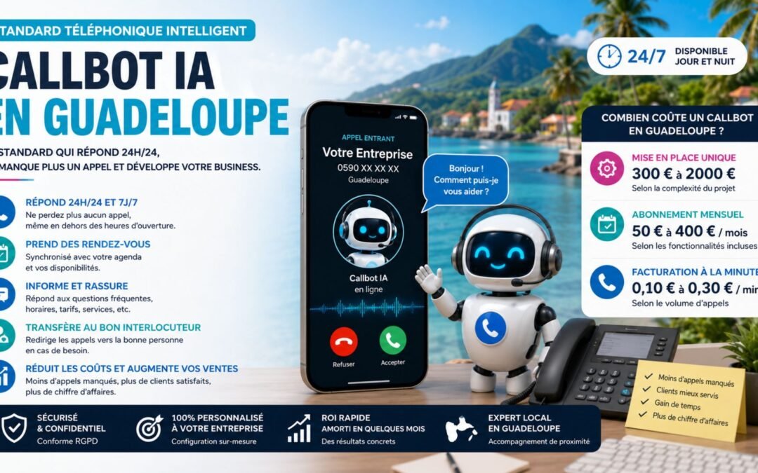 Standard téléphonique IA : combien coûte un callbot en Guadeloupe ?