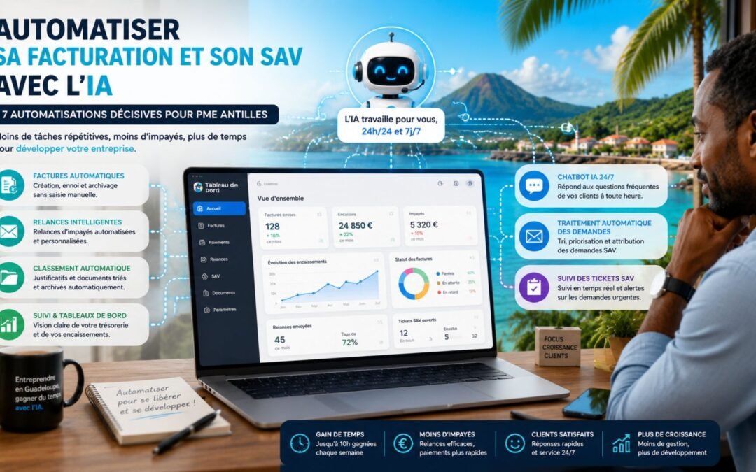 Automatiser sa facturation et son SAV avec l&rsquo;IA (PME Antilles)